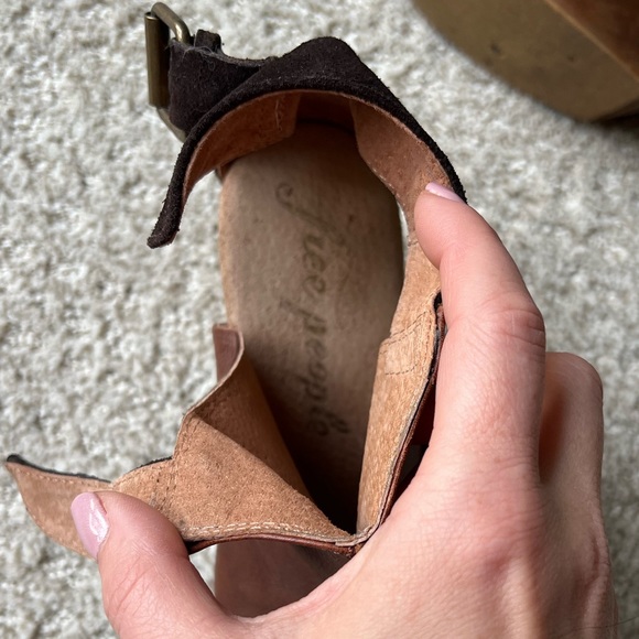 Free People Brown Leather & Suede Clogs, 38 🤎 - Picture 4 of 7